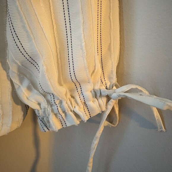 Loft long sleeve flowy cream blouse - Picture 3 of 7